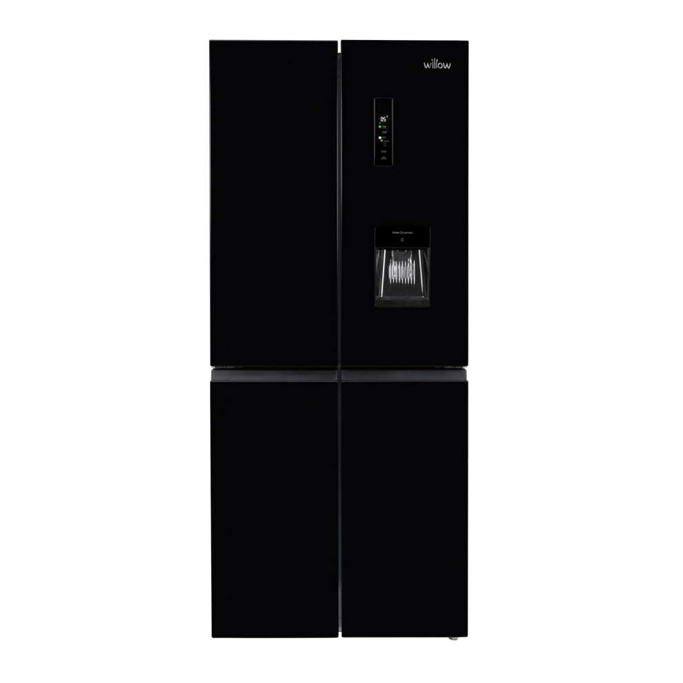 Willow WSBES4MDB 415L American Side by Side Fridge Freezer with Water Dispenser