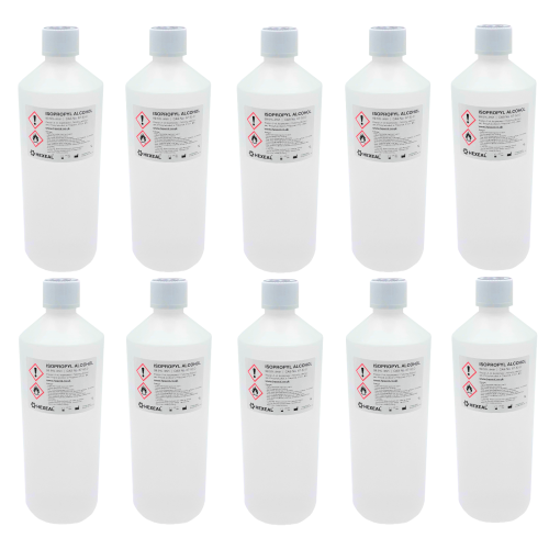 Hexeal Hexeal 99.9% Isopropyl Alcohol 10L - 10 x 1L IPA for Sanitising & Cleaning