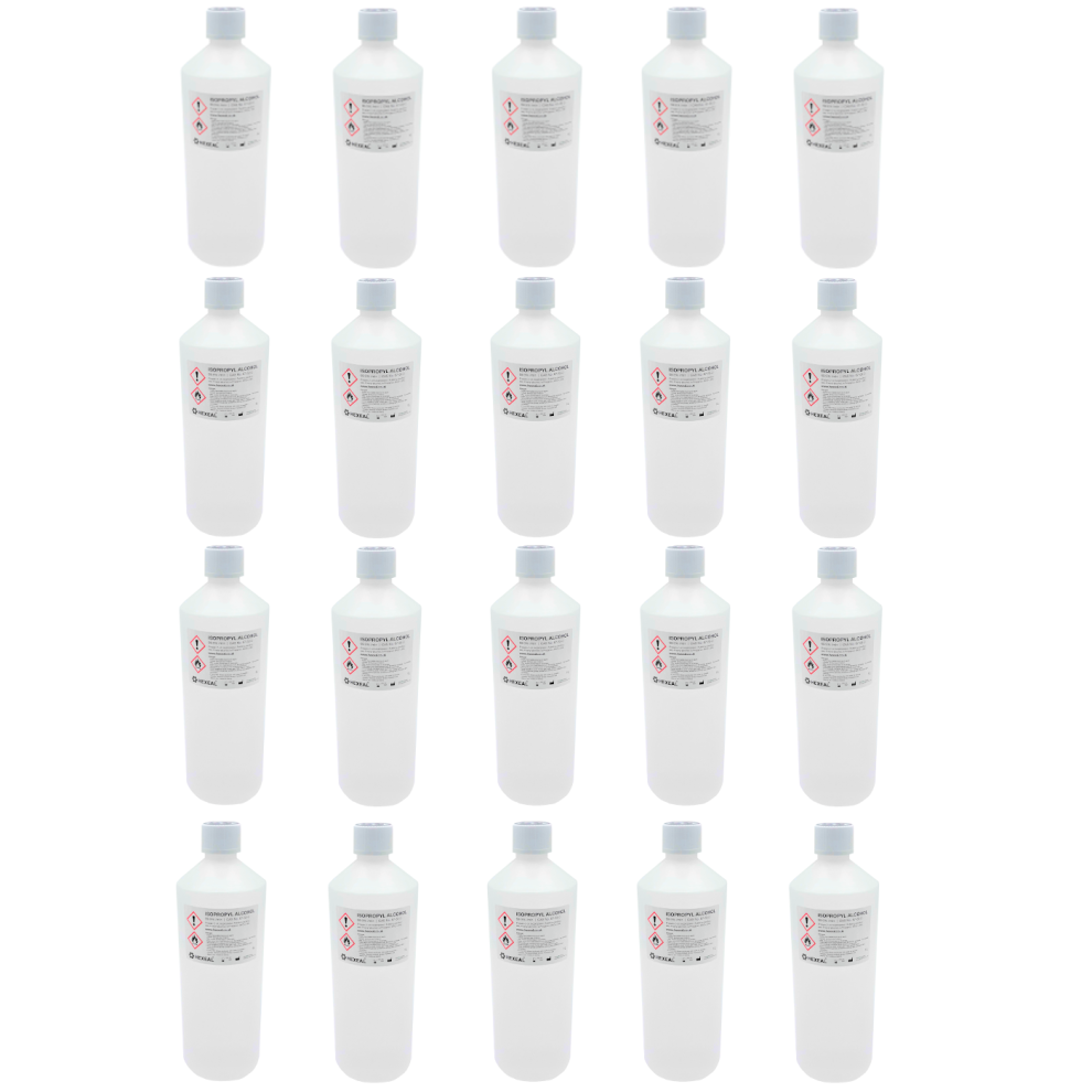 Hexeal 99.9% Isopropyl Alcohol 20L - 20 X 1L Ipa For Sanitising & Cleaning
