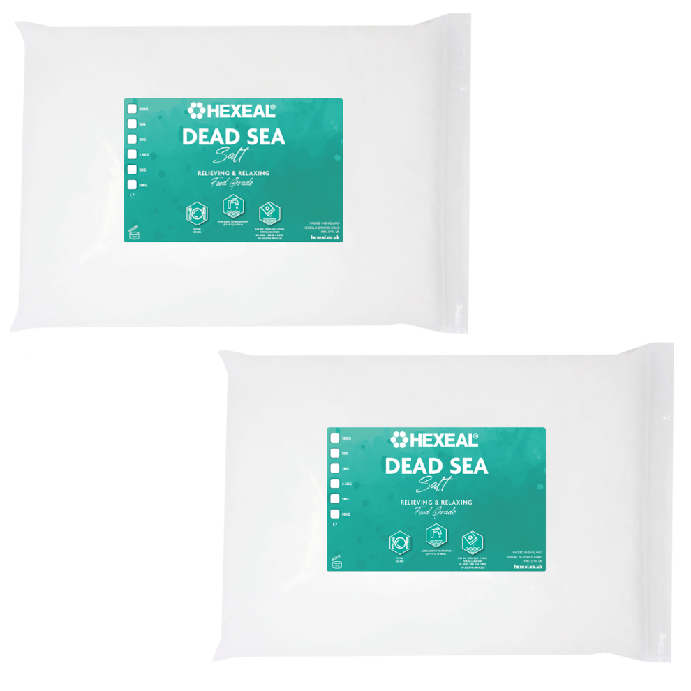 Hexeal Dead Sea Salt 10Kg Â 2 X 5Kg Bags Of 100% Natural Coarse Food Grade Salt