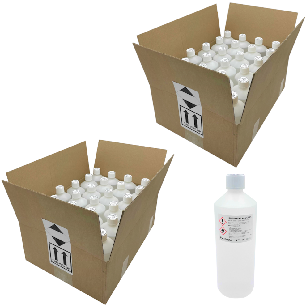 Hexeal 99.9% Isopropyl Alcohol 50L - 50 x 1L IPA for Sanitising & Cleaning