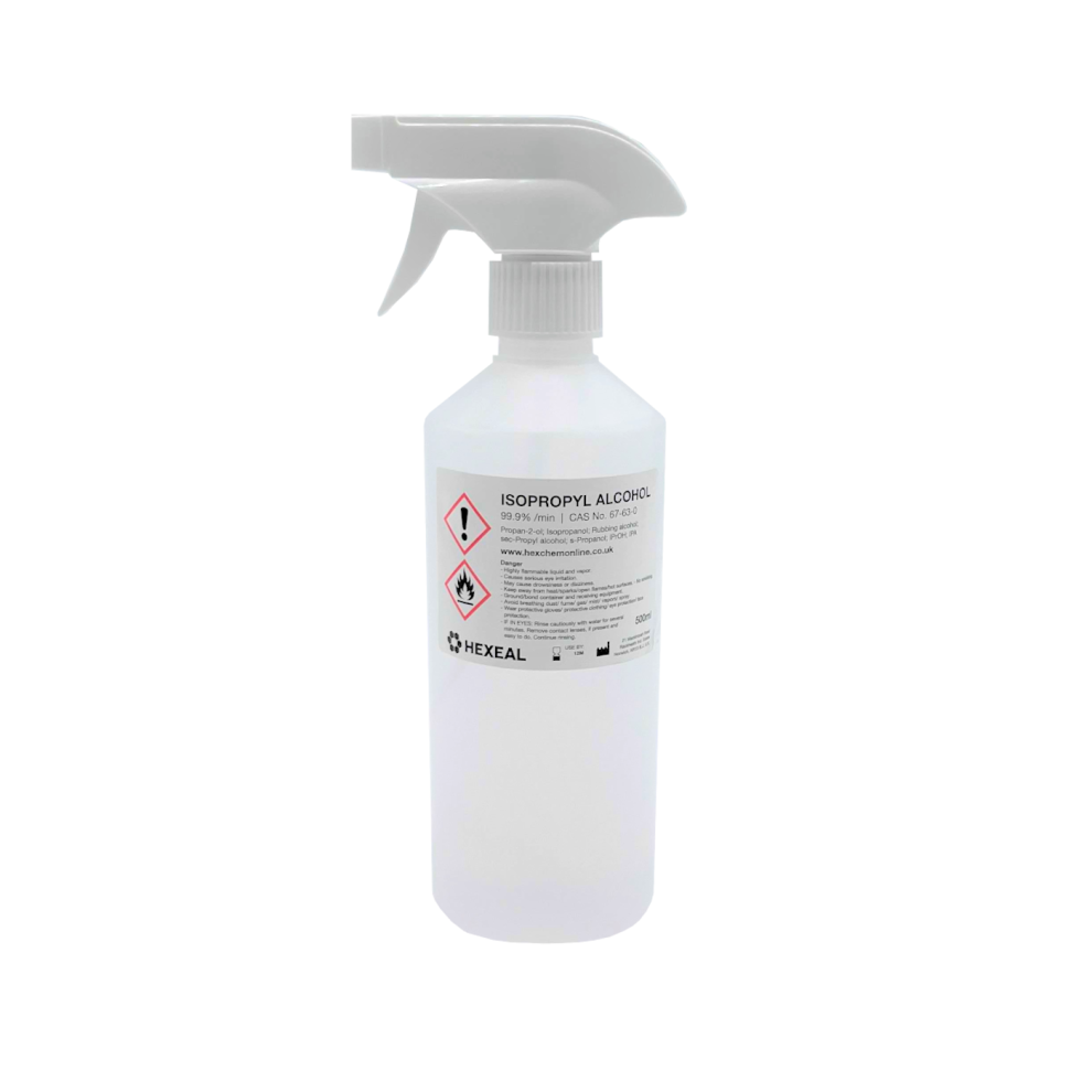 Hexeal 99.9% Isopropyl Alcohol 500Ml Spray Cap - Ipa For Sanitising & Cleaning