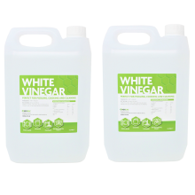 Hexeal White Vinegar 2 x 5L - Food Grade - Cooking, Cleaning, Pickling & Baking