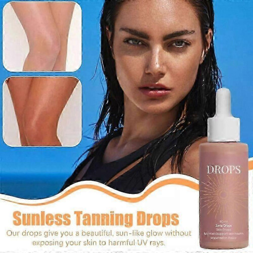 (2pcs)Sunless Tanning Drops,Self Tanning Drops for Dark Fake Tan 1