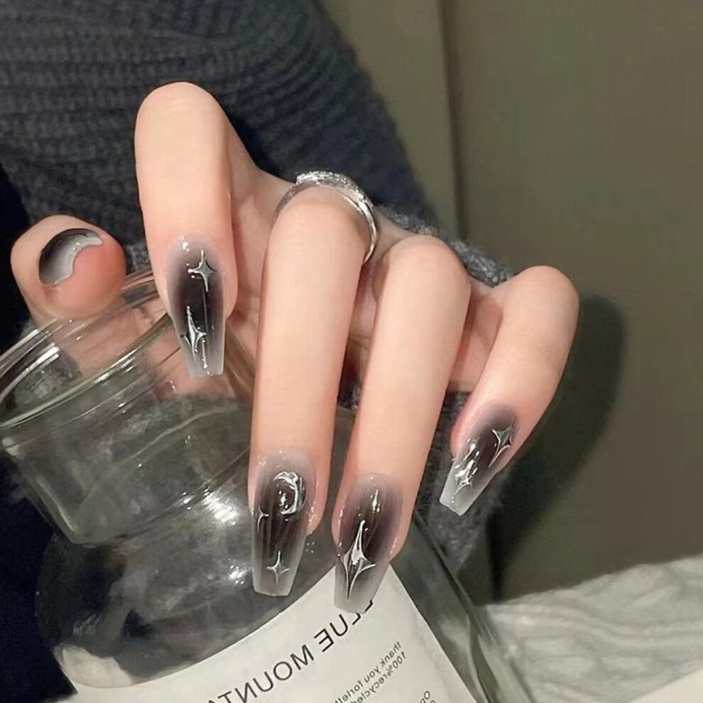 24pcs Detachable Ballerina False Nails Wearable Fake Nails Full Cover Long Nail Tips Manicure Tool Press On Nails