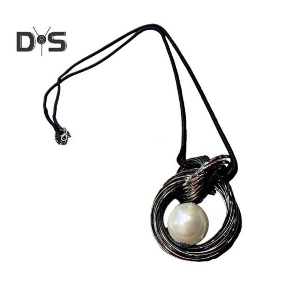 (as the picture, B) Women Sweater Chain Single-layer Alloy Red Bead Geometric Pendant Clothes Jewelry Dating Prom Party Garment Decoration Necklace