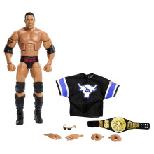 Figurka Mattel WWE The Rock Elite Collection Deluxe z artykulacją i realistycznymi detalami z kultowymi akcesoriami 6 cali