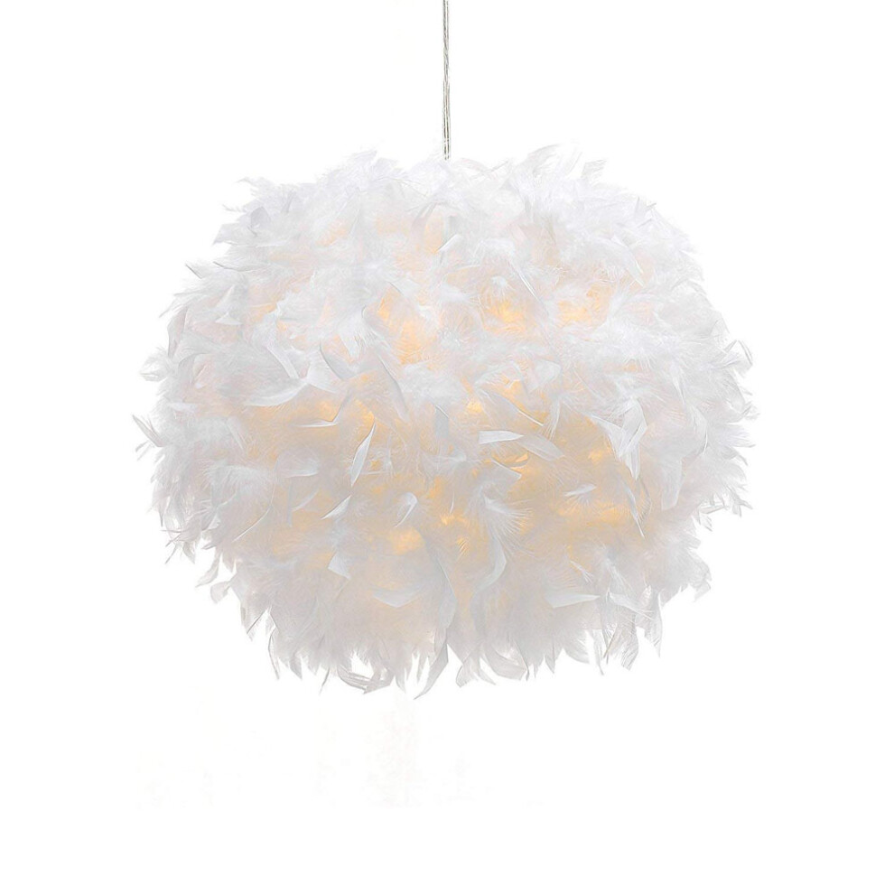 Feather Pendant Lights Modern Hanging Ceiling Lamp Shade Home Decor