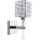 Modern Style Wall Lamp Crystal Wall Light Elegant Creative Crystal Wall Sconce with Power Pull Switch E14 Socket Silver 1