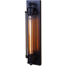 Industrial Vintage Wall Lamp - Black Metal Cage Sconce with E27 Socket, Retro Design for Restaurant, Bar, Living Room, Stairs