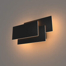 LED Wandleuchte Indoor 24W Moderne Wandlampe Einfache Wandleuchte Warmweiß 3 in 1 Wandleuchte für Wohnzimmer Schlafzimmer Treppenhaus Flur Schwarz