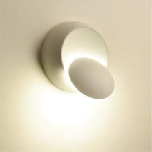 360 Degree Rotating Wall Sconce Creative Wall Lamp Modern LED Wall Light for Bedside Hallway Stair Living Room Bedroom (White)
