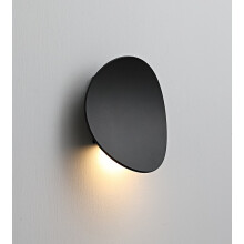 Indoor Nordic Wall Light Black Led Wall Light Modern Wall Lamp Wall Sconce for Living Room Office Bedroom Balcony, Warm White