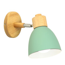 Moderne Wandleuchte Holz Nordic Wall Sconce Grün Retro Vintage Wandlampe für Innen Schlafzimmer Café Bar Wohnzimmer
