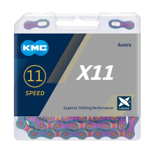 KMC X11-kedja 11-vxlad Aurora Mountain Bike/Road/Gravel 11 Speed ??Chain: Compatible med alla strre mrken. Saknad lnk ingr