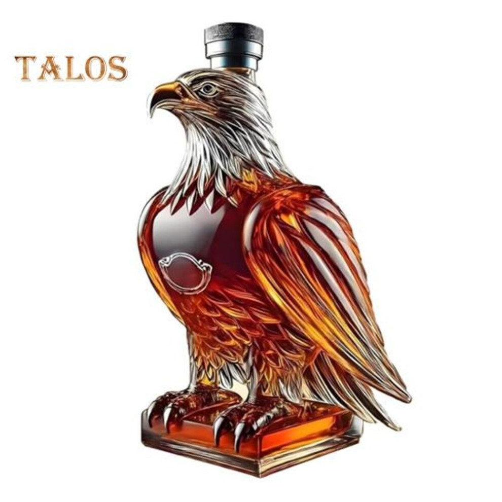 (transparent, Square) 350ml Whiskey Decanter Bald Eagle Shape Wine Bottle Strength Symbol Decanter Eagle Spirit Bottle Freedom Gift