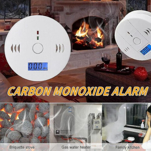(2Pcs) 2pcs Digital Carbon Monoxide (co) Detector Alarm Battery Powered 1