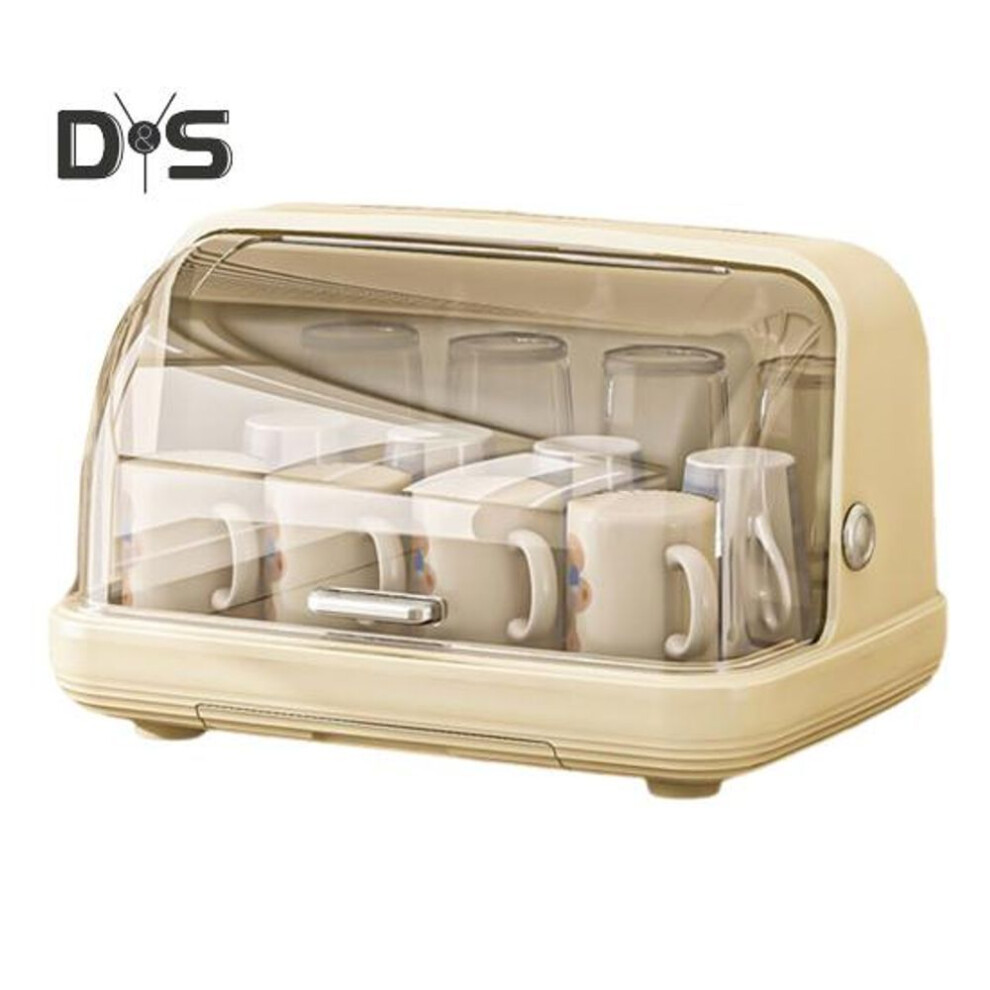 (coffee) Baby Bottle Drying Rack With Cover 360-degree Sealing Kitchen Cabinet Organizer Bottle Holder For Valves Straws Nipples Space-saving Countertop Dryer