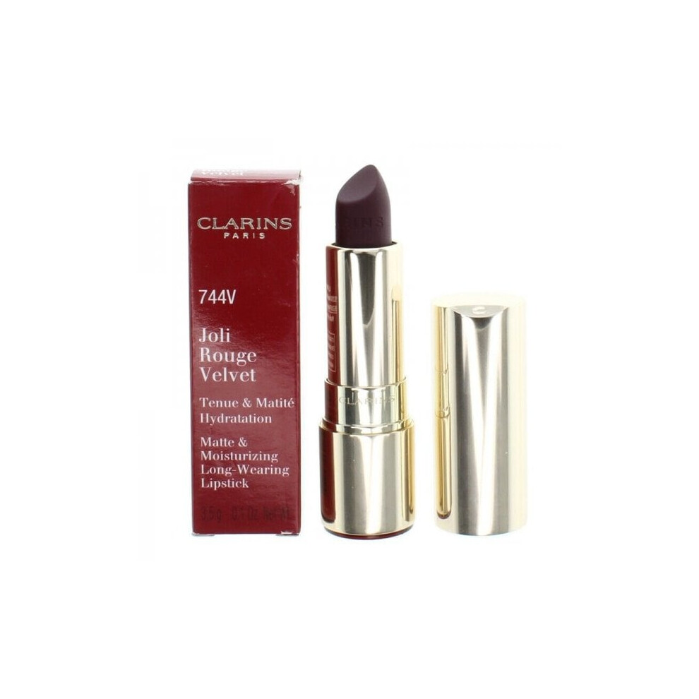 Clarins Joli Rouge Velvet Lipstick - 744V Plum