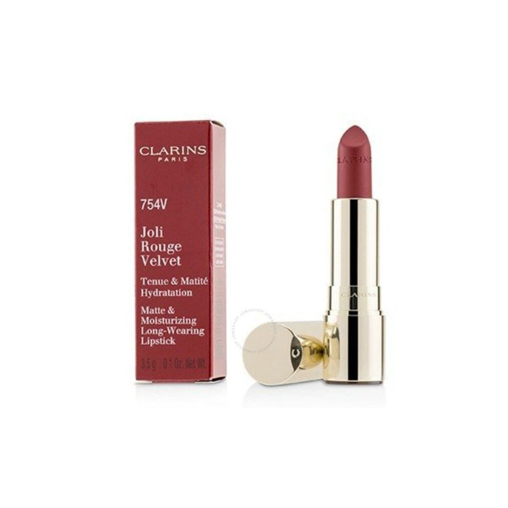 Clarins Joli Rouge Velvet Lipstick - 754V Deep Red