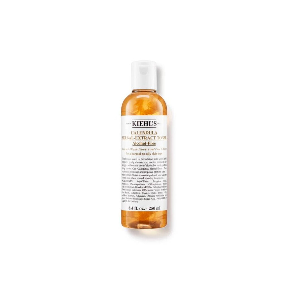 Kiehl's Calendula Herbal Extract Toner Alcohol-Free 250Ml - Soothing, Non-Comedogenic For Normal-To-Oily Skin