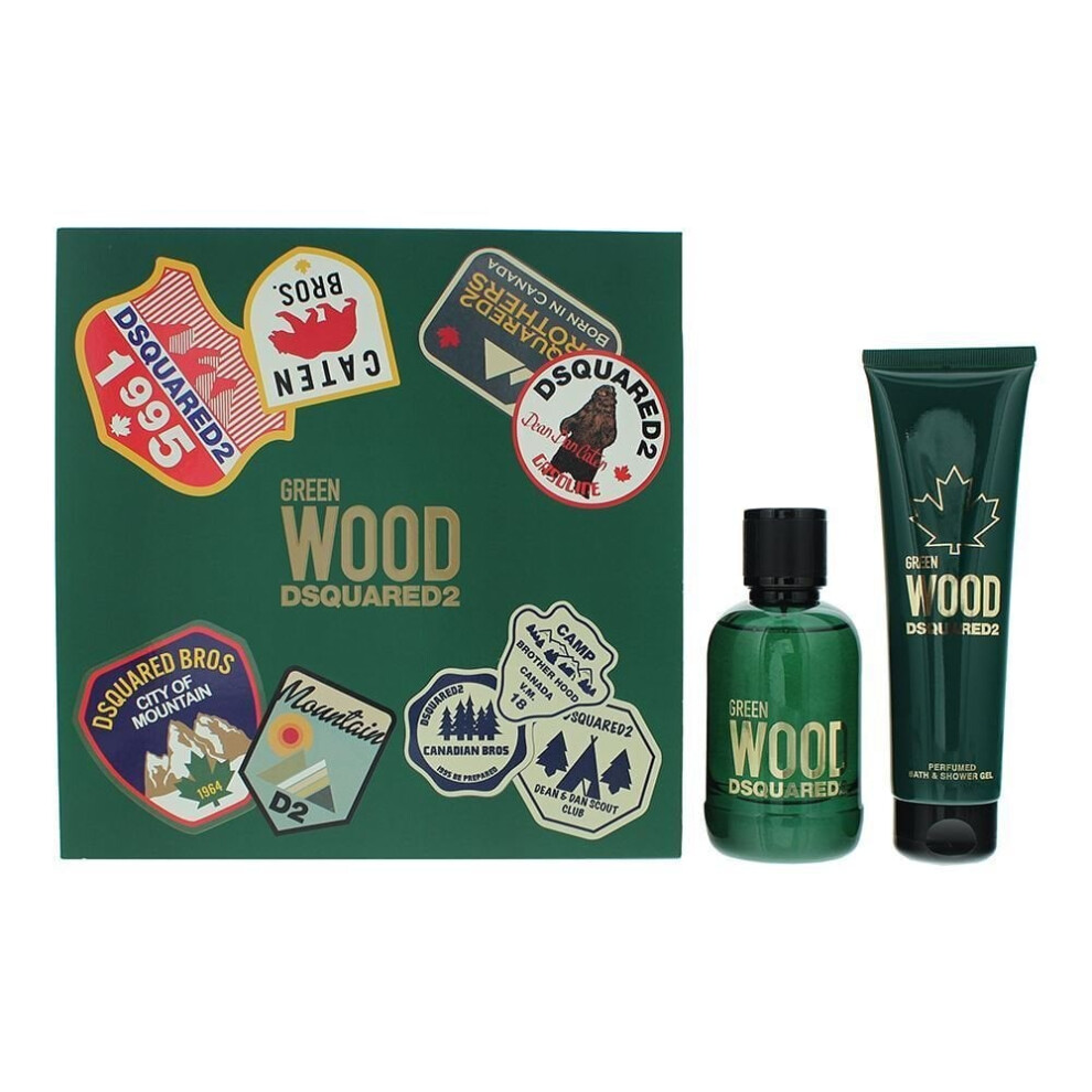 Dsquared2 Green Wood 2 Piece Gift Set: EDT 100ml - Shower Gel 150ml
