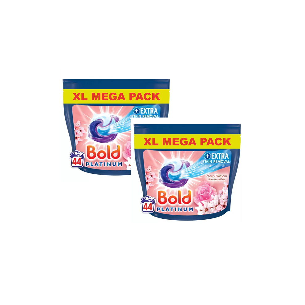 Bold Platinum Laundry Pods Cherry Blossom and Rose Water 2 x 44 Washes Bulk Buy