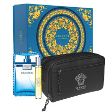Versace Man Eau Fraiche 3 Gift Set 100ml EDT Spray + Eau de Toilette 10ml + Bag