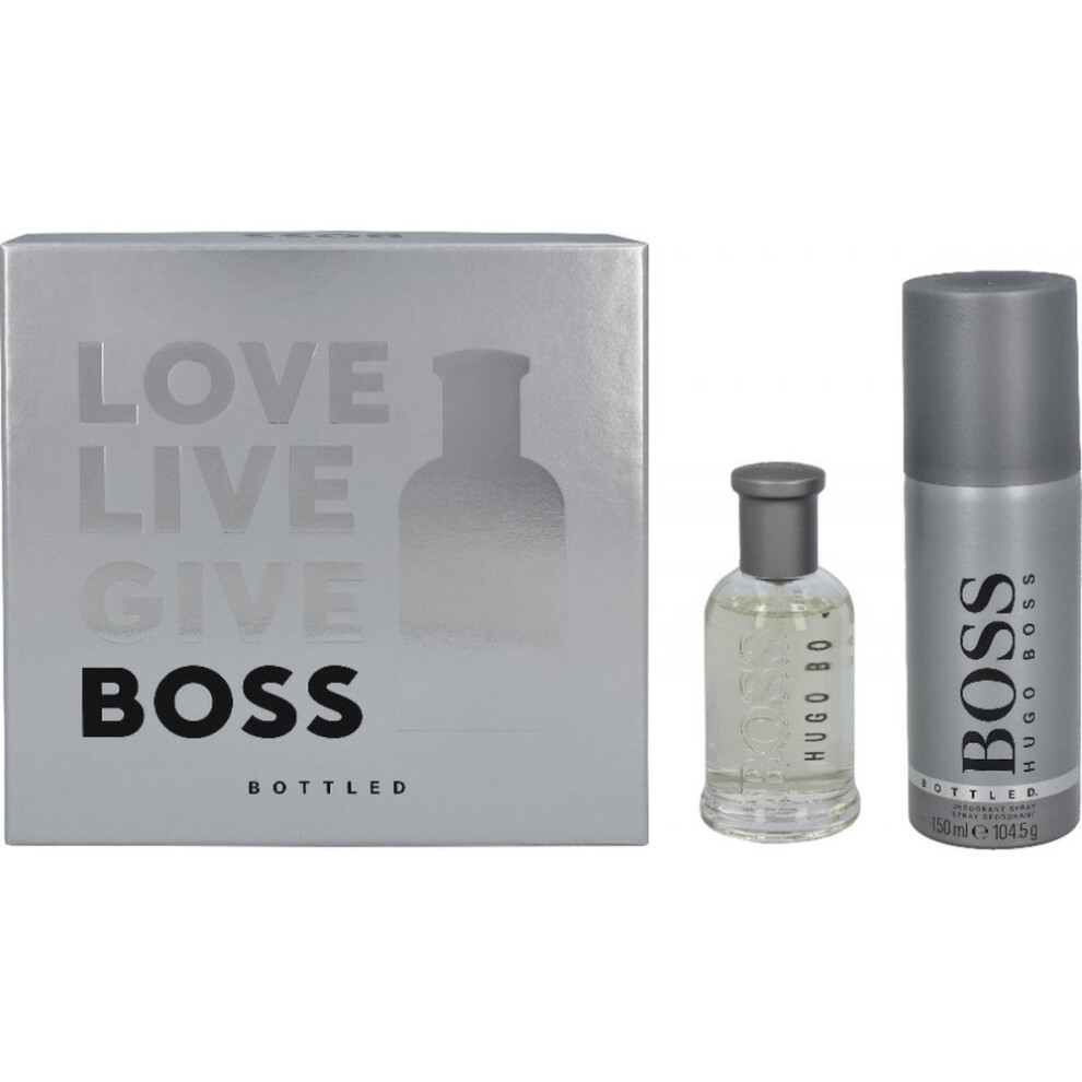 Hugo Boss Bottled 50Ml Edt Spray + 150Ml Deodorant Spray