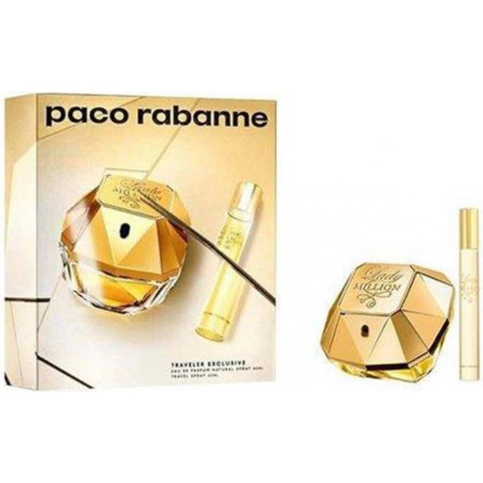 Paco Rabanne Lady Million Gift Set 50ml EDP Spray + Eau de Parfum 10ml