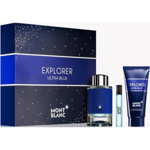 Montblanc Explorer Ultra Blue Gift Set 100ml EDP Spray + 7.5ml EDP + Deodorant