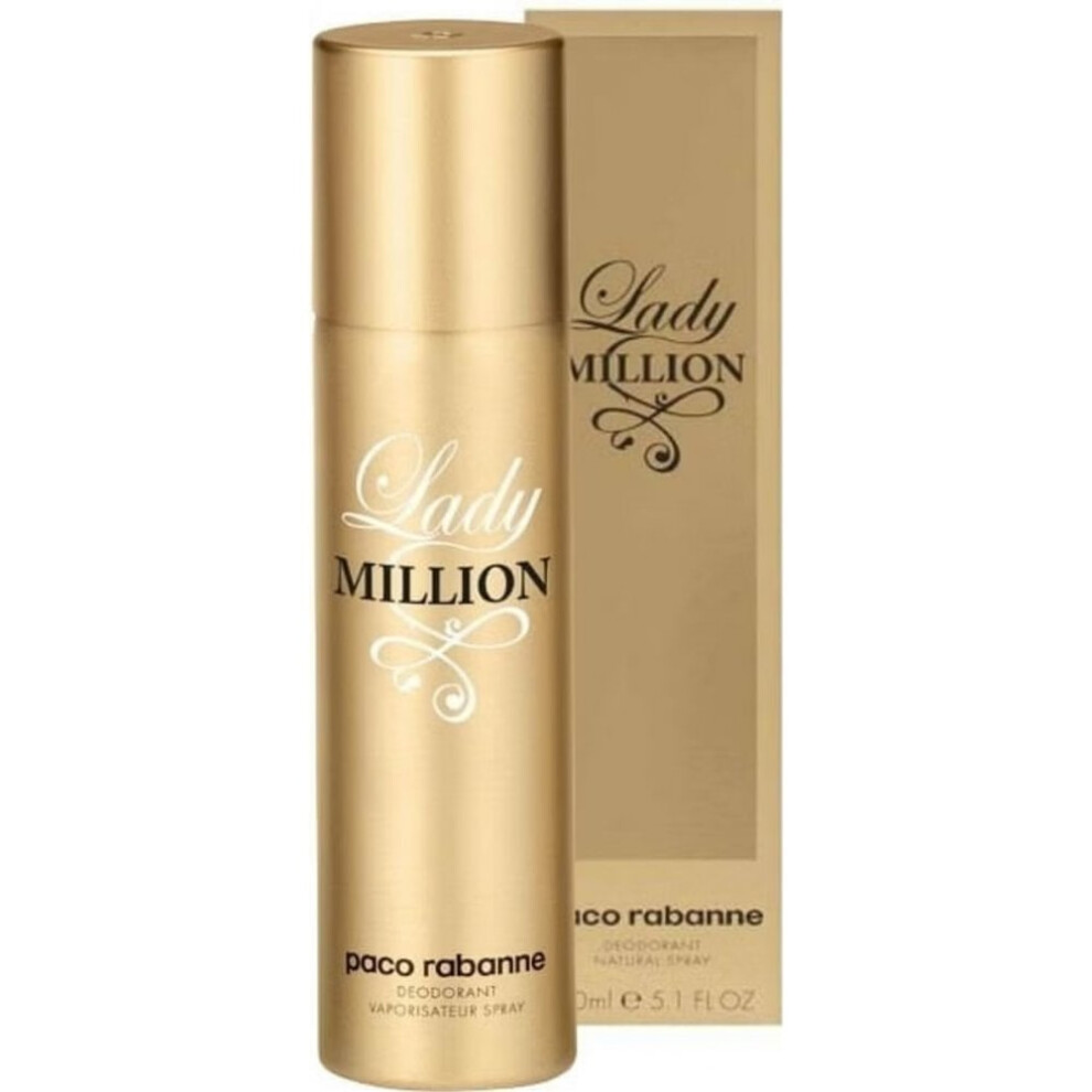 Paco Rabanne Lady Million 150ml Deodorant Natural Spray