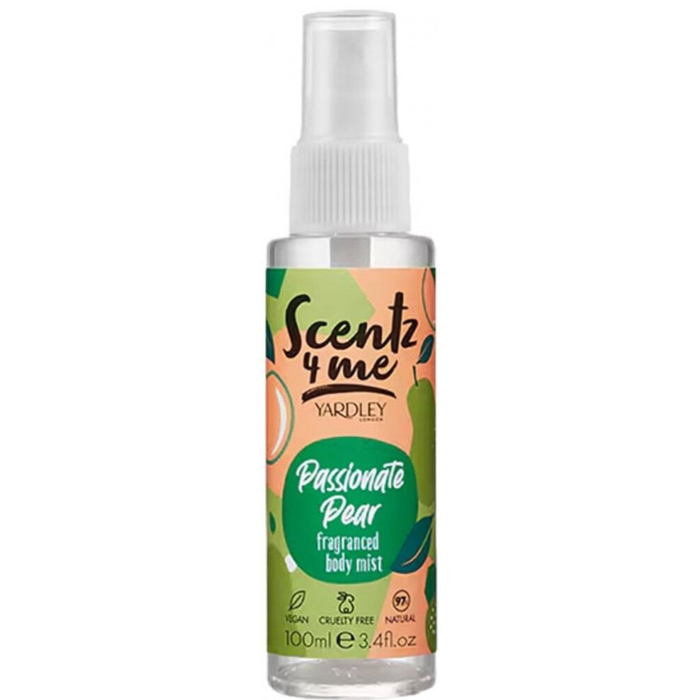 Yardley Scentz 4 Me Fragranced Body Mist 100ml Spray - Passionate Pear