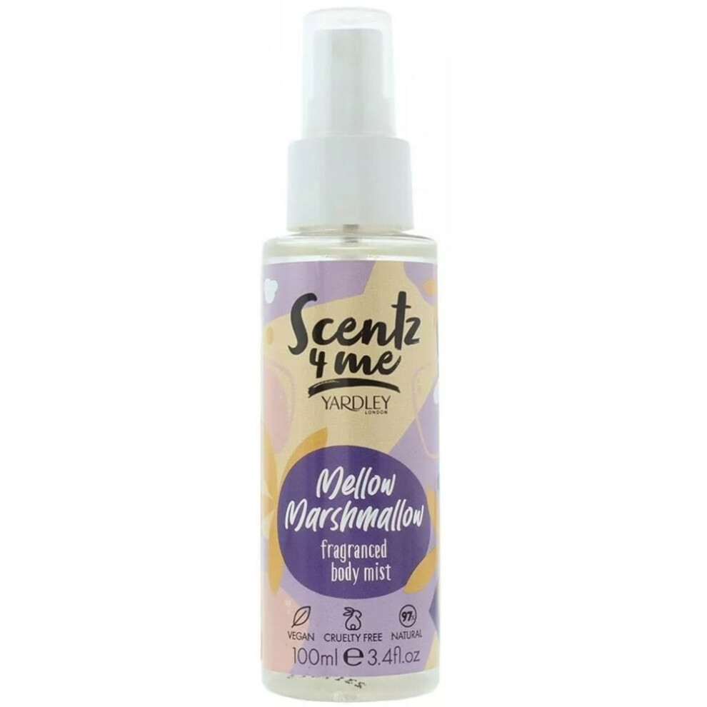 Yardley Scentz 4 Me Fragranced Body Mist 100ml Spray - Mellow Marshmallow