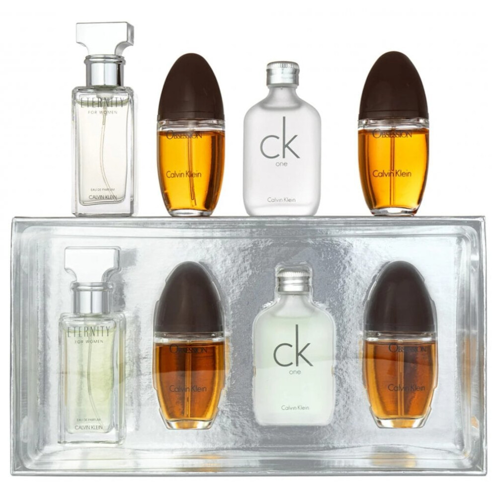 Calvin Klein Women Miniature Gift Set 15ml Eternity EDP + 15ml CK One EDT + 2 X 15ml Obsession EDP
