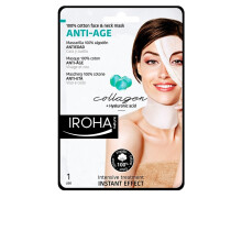 Gesichts- und Halsmaske - Iroha - 100% Baumwolle - Kollagen - Anti-Aging - Einmalgebrauch