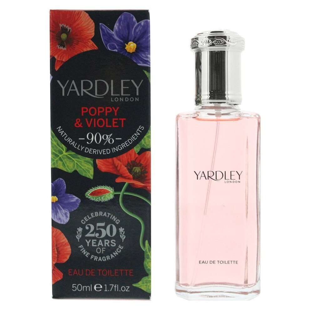 Yardley Poppy And Violet 50ml EDT Spray