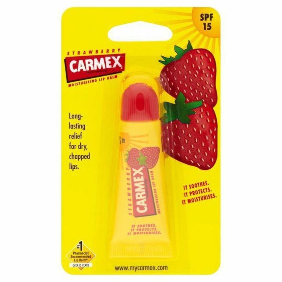 Carmex Strawberry Moisturising Lip Balm Spf15 10G