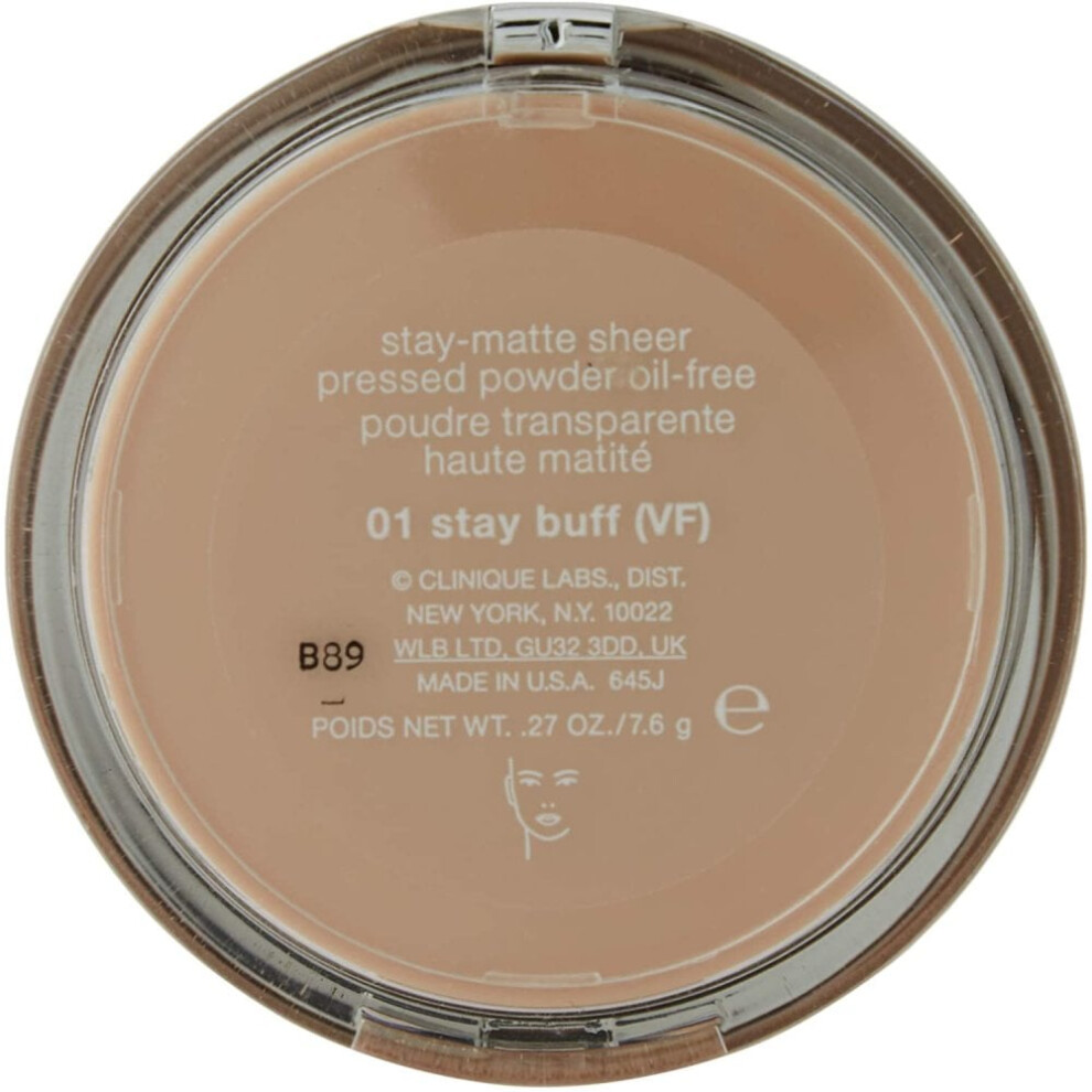 Clinique Stay-Matte Sheer Pressed Powder 7.6G - 01 Stay Buff