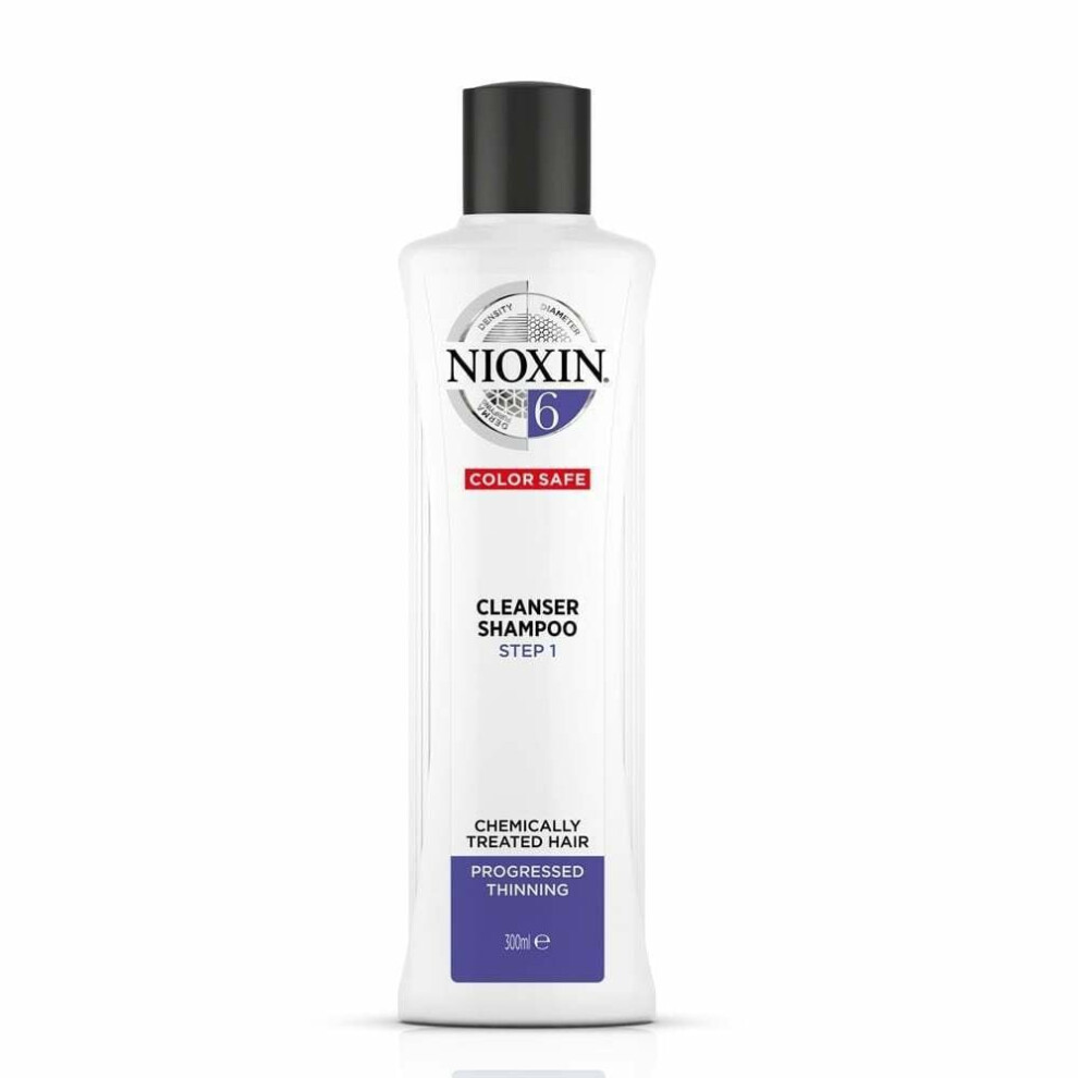 Wella Nioxin Cleanser Shampoo For Medium To Course Hair No6 Noticeably 300ml