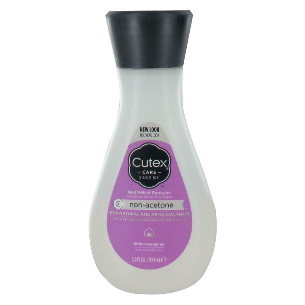 Cutex Acetone-Free Nail Polish Remover 100Ml - Gentle, Hydrating Formula For Natural & Artificial Nails