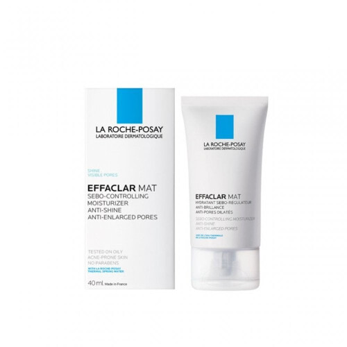 La Roche-Posay La Roche-Posay Effaclar Mat 40ml - Oil-Free Moisturiser for Oily Skin, Mattifies, Refines Pores, 8-Hour Shine Control