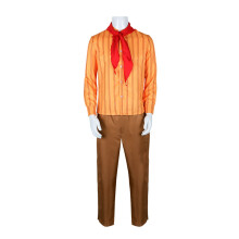 (Set (top + trousers + red scarf), XL) Encanto Antonio Madrigal Cosplay Costume Set (Top + Pants + Red Scarf) for Kids & Adults, Unisex