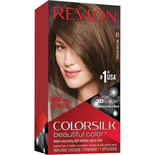 Revlon Revlon Colorsilk Permanent Hair Colour Dye - 41 Medium Brown