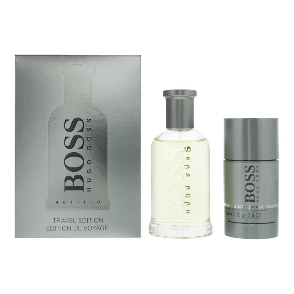 Hugo Boss Bottled Gift Set 100ml EDT Spray + 75ml Deodorant Stick