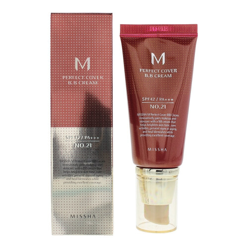 Μίσσα, Μ Πέρφεκτ Κάλυψη B.B Κρέμα, SPF 42 PA+++, No. 21 Light Beige, 1,7 oz (50 ml)