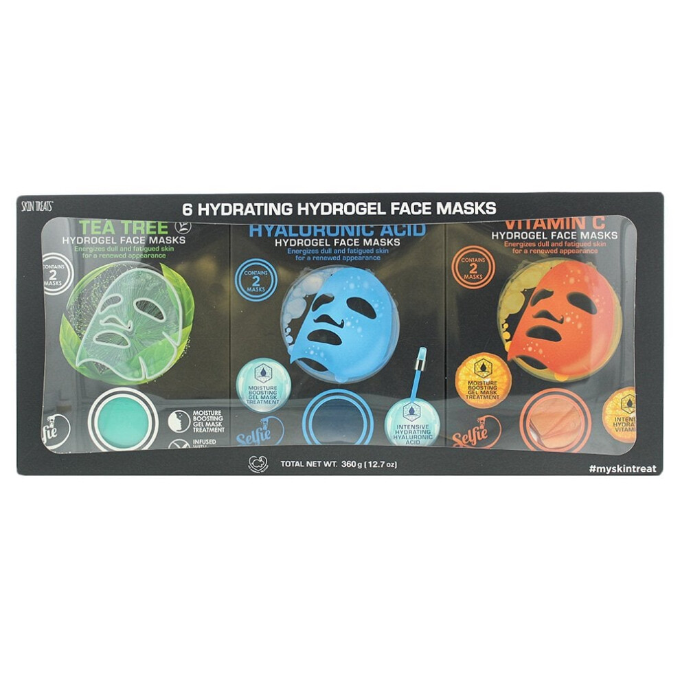 Skin Treats Hydrogel Face Masks Gift Set - 6 X 60G Pack