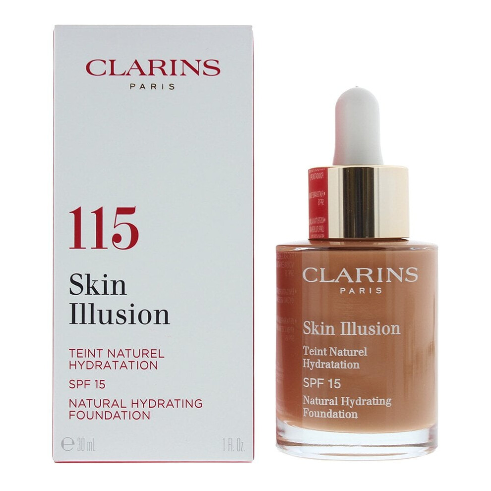 Clarins Skin Illusion Natural Hydrating Foundation 30ml SPF15 - 115 Cognac