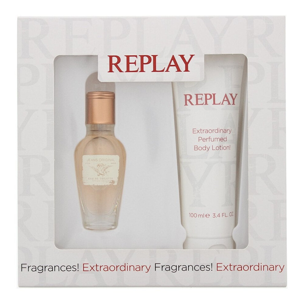 Replay Jeans Original For Her Gift Set 20ml EDT Spray + 100ml Body Lotion