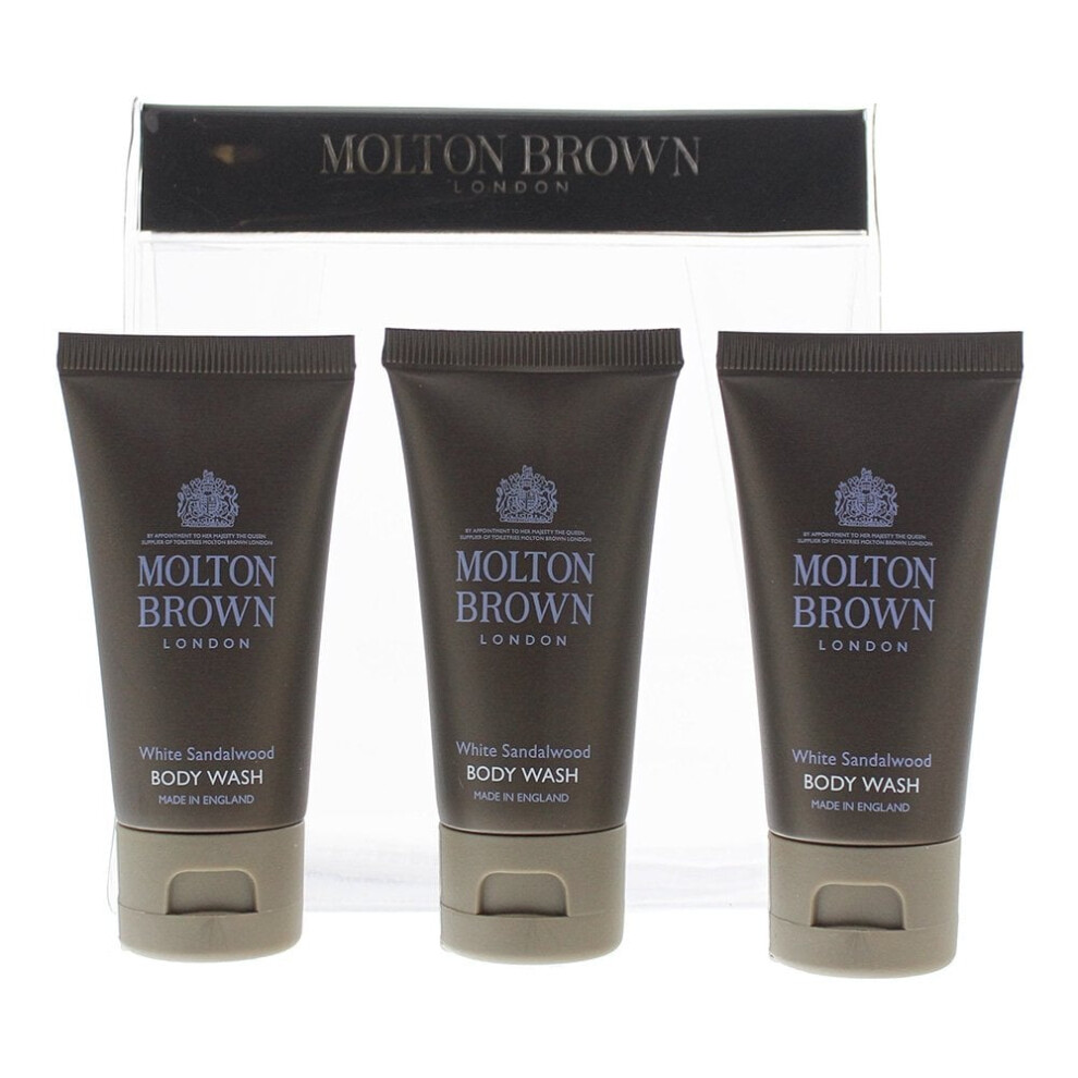 Molton Brown White Sandalwood Gift Set: 3 X Body Wash 30ml